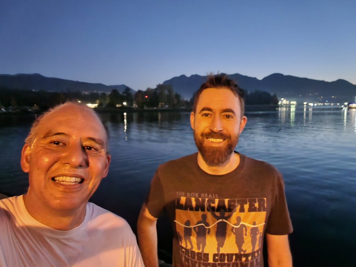 griz1's tweet photo. Another great @CityofVancouver run with #DrSRose @nationwidekids! Along #seawall at #sunrise into #SstanleyPark, past #LostLagoon to #SecondBeach! #CNSAM #CNS23 #CNS2023 #6for6 @ChildNeuroSoc @UCLABrainSPORT @MyVancouver @uclachildneuro  @CommTrailRun @WillStewNeuro @mackpurp https://t.co/DvOSBRA1eA