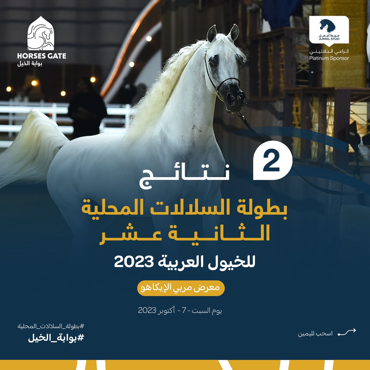 horsesgate's tweet photo. آخر يوم في نتائج بطولة السلالات المحلية الثانية عشرة للخيول العربية 2023 يوم السبت  وها نحن كما وعدناكم بتغطية كافة نتائج البطولة. 
.
.
#خيل  #خيول  #بطولة #بوابة_الخيل https://t.co/EMceKopARm