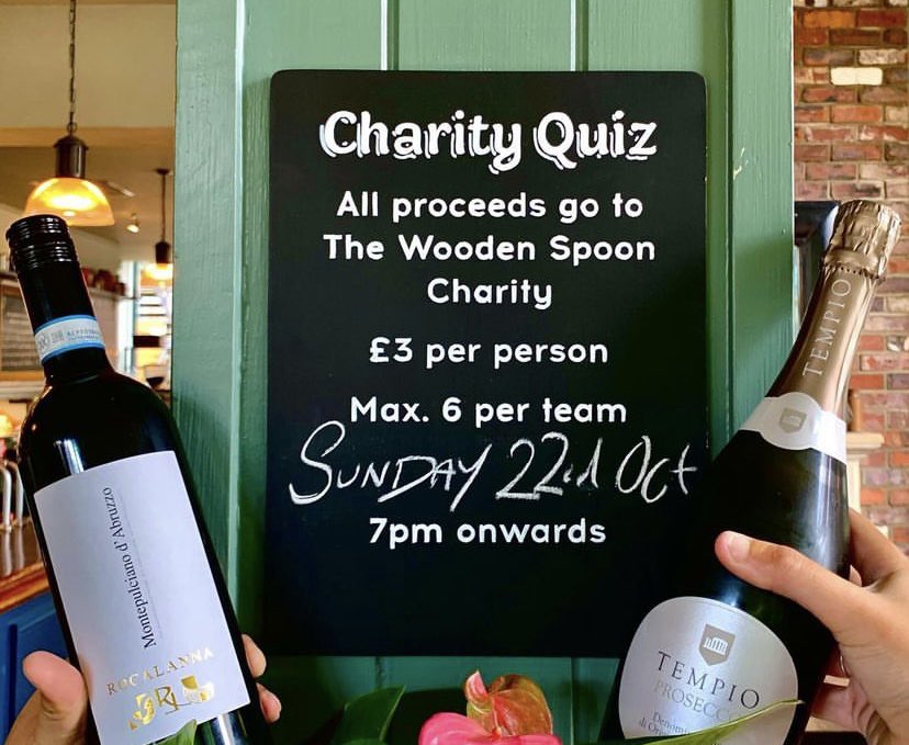 Don’t forget to book for our quiz night on Sunday 22nd of October!🧐

Join us for our Quiz Night in support of Wooden Spoon Charity🏉Secure your spot by booking in advance!

#PubQuiz #WoodenSpoon #BookNow #TriviaForGood #youngspubs #londonquiznight #londonpubs #londonpubexplorer