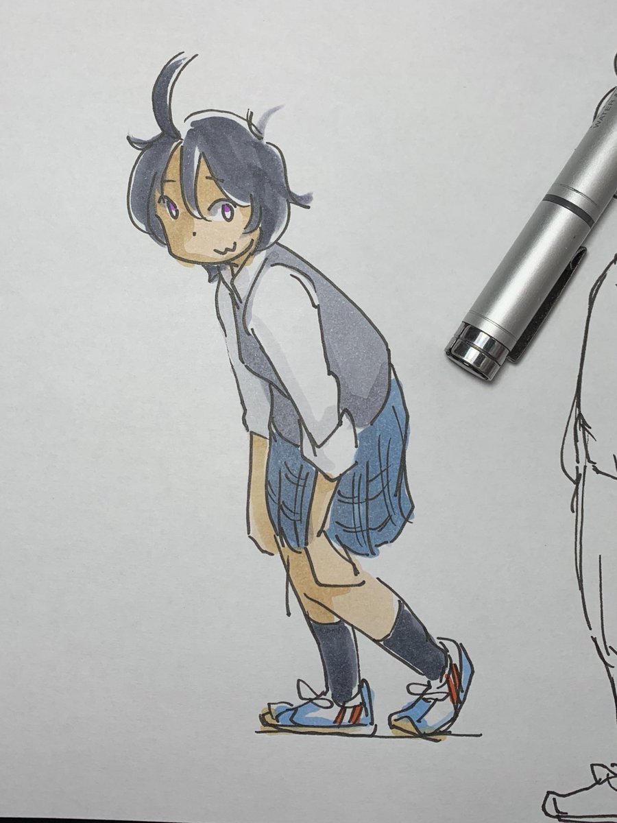 「かわいくかけないんだなあ」|ひじからのイラスト