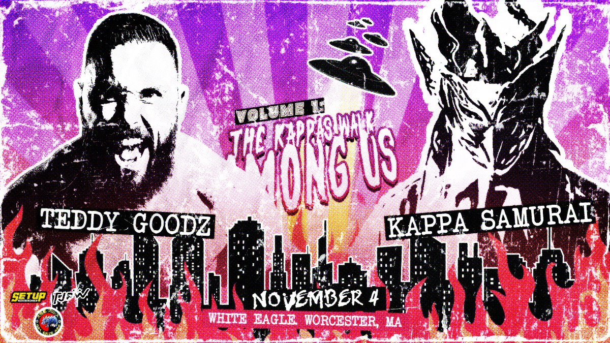 ⚠️MATCH ANNOUNCEMENT⚠️ The Good Guy @TedGoodz stands up to the Kappa World Order's stealthy sword soldier, Kappa Samurai! Will the UMA Corp's kappa invasion succeed? Will Teddy Goodz save our souls? Find out 11/4! 🎟️: shopiwtv.com/products/dai-k… #kWo #setupth #DKP
