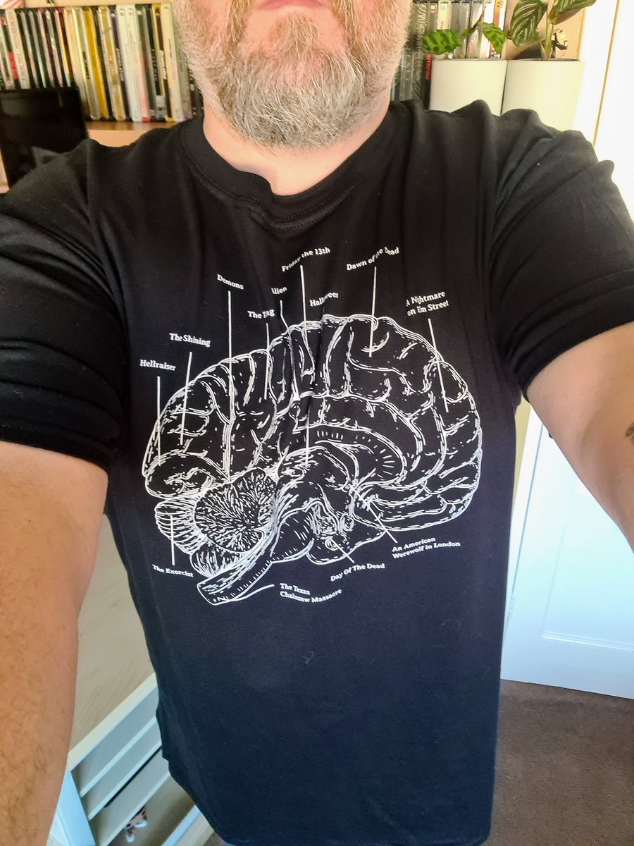 mikeycubed's tweet photo. Perfect representation of my brain during #Shocktober thanks to the brilliant @deadgoodtees 🧠

#DeadGoodTees #HorrorTees #Horror #31DaysOfHorror https://t.co/UBf2hVcF0r