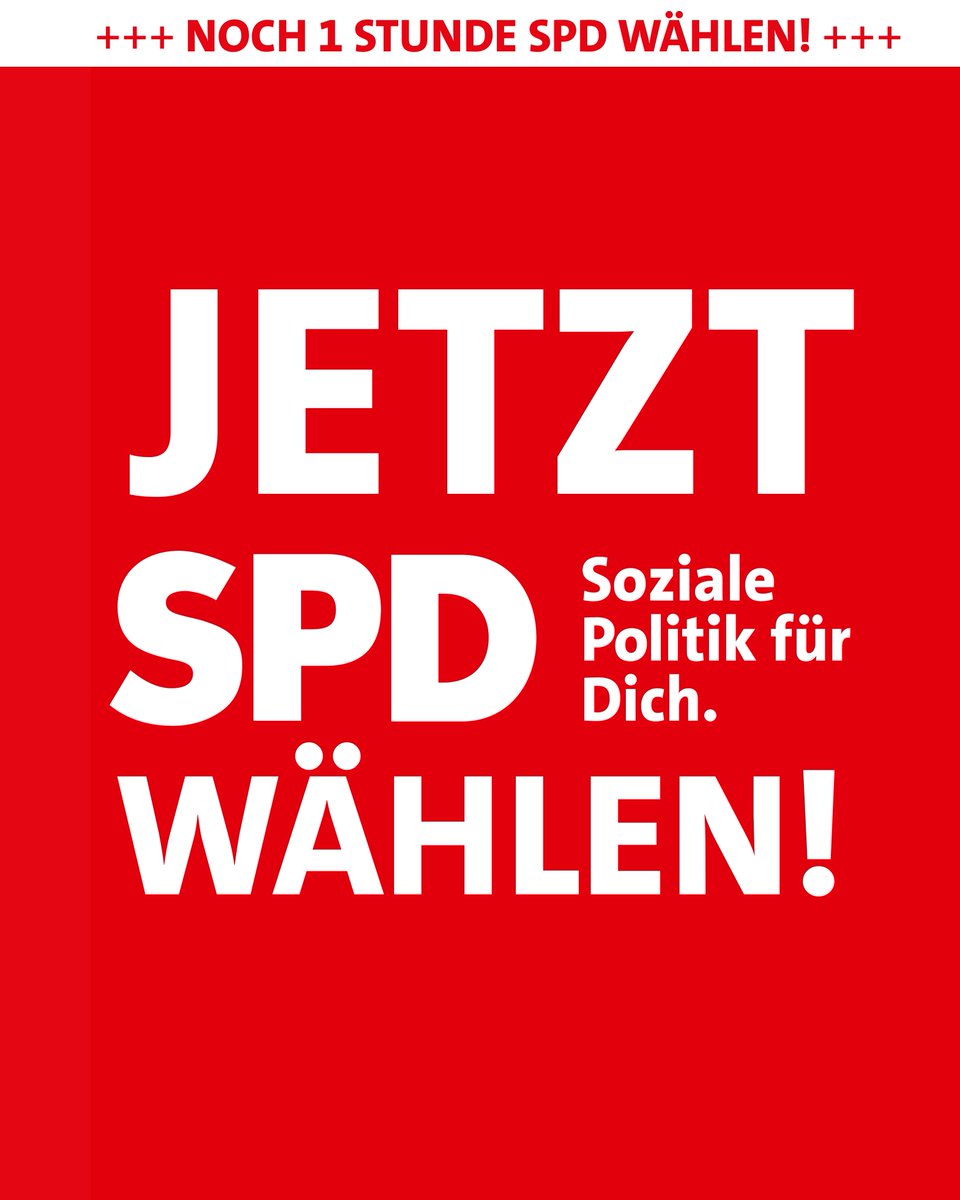 Final Countdown… Bayern braucht soziale Politik!

🏠 Bezahlbare Wohnungen und faire Mieten für 7 Mio. Mieter
🧓 Gute Pflege für 2,7 Mio. Senioren
🔋 Bezahlbare und saubere Energie für Bayern
🧸 Kostenlose Kitas für 780 000 Kinder

🫵 Jede Stimme zählt!

#ltwby23