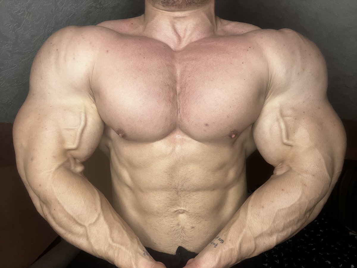 RomanMuscleGod's tweet photo. Train hard my pectoral muscles DONE ✅ https://t.co/rMKMInV7yQ