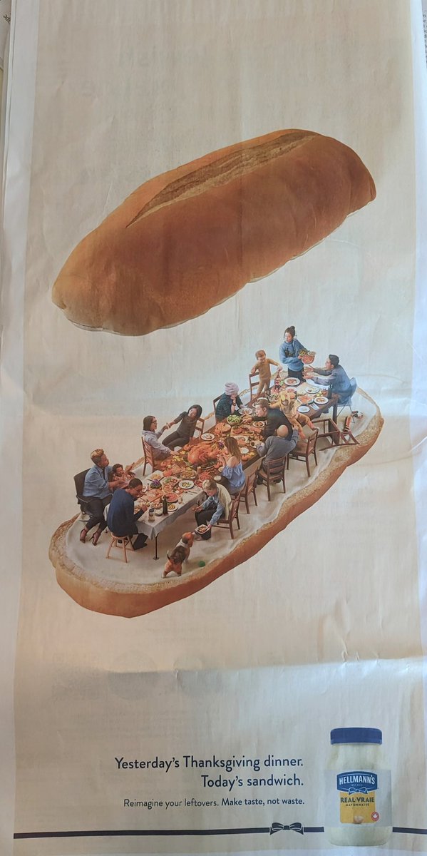Best ad of #CanadianThanksgiving by <a href="/Hellmanns/">Hellmann's Mayonnaise</a>. I'm already looking forward to my turkey sandwich.