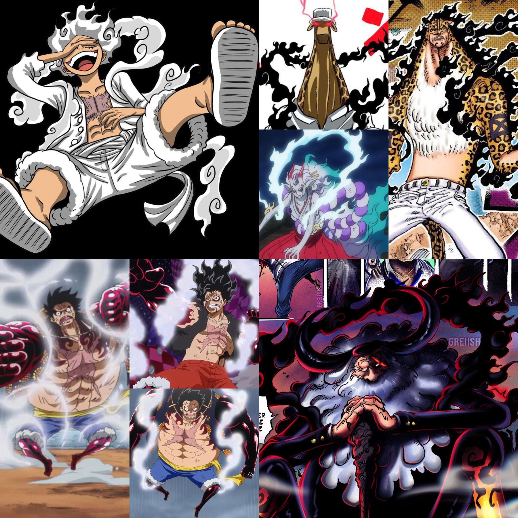 Luffy in gear 4 form