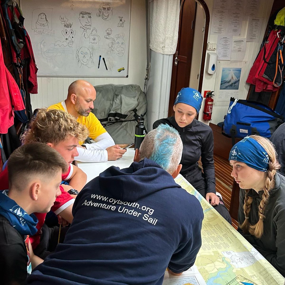 OYTSouth's tweet photo. Our great crew from @BruneParkSchool and @BayHouseSchool, fresh from completing the #CSSR23 race yesterday, took over navigation, pilotage and VHF calls on the return to Southampton today.
Would YOUR school like to do something like this next year? https://t.co/gRYYe08AUp https://t.co/Jf0M91HyOC