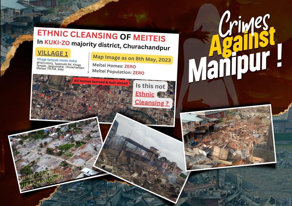 Do you know what is happening in #Manipur? #Meiteis have been under attack for the past 5 months by #Kuki_ZoNarcoterrorist 
Manipur has been bleeding, kindly look at  #KukiAtrocities 
I stand for #Israel 
Will you stand for #Manipur 
#IsraelUnderAttack