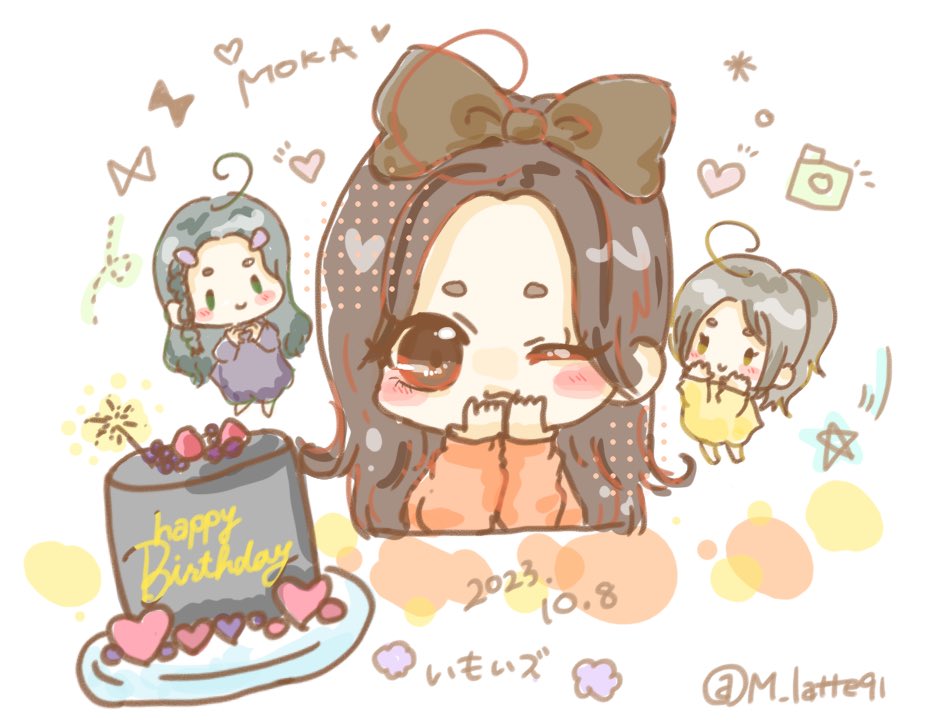 M_latte91's tweet photo. 231008🎂🫧
🍟🍟🍟
#imohee 🍠
#OurMokaLatteDay
#RunTo19WithMoka
#MOKA #IROHA #WONHEE
#ILLIT @ILLIT_twt #ILLITfanart https://t.co/kfAuTk1Gkx