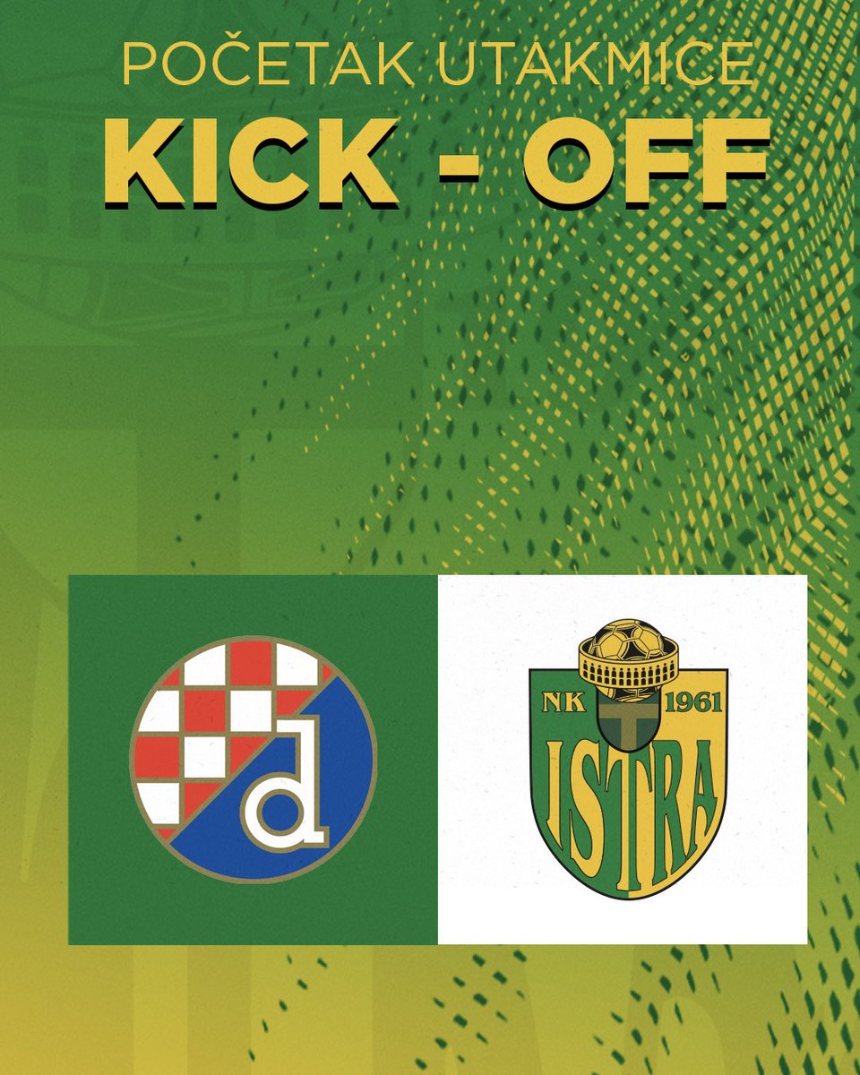 Počela je utakmica u Zagrebu. Ajmo ekipo!👊 #DinamoIstra #ForzaIstra