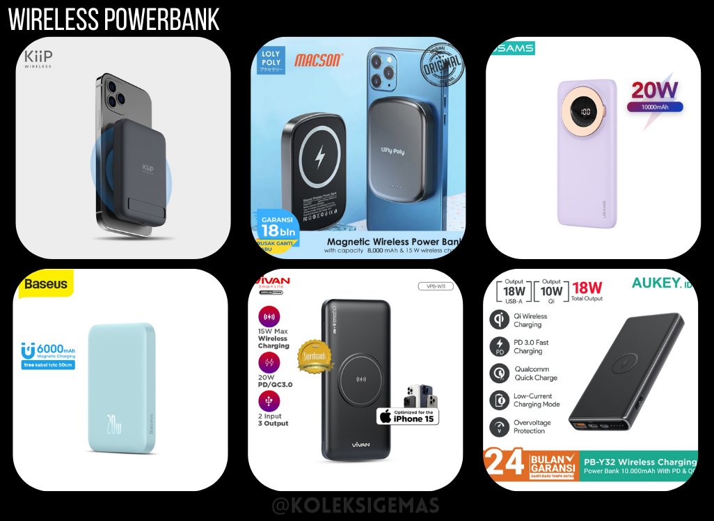 ⤹ Wireless Powerbank ⚡
1. shope.ee/Vf4TPSKjy
2. shope.ee/7KVObxFmk5
3. shope.ee/6fFhojin3J
4. shope.ee/7pRfCtV4ob
5. shope.ee/fyUfjR5ZS
6. shope.ee/20TsGBi9Is

t. rekomendasi shopee charging