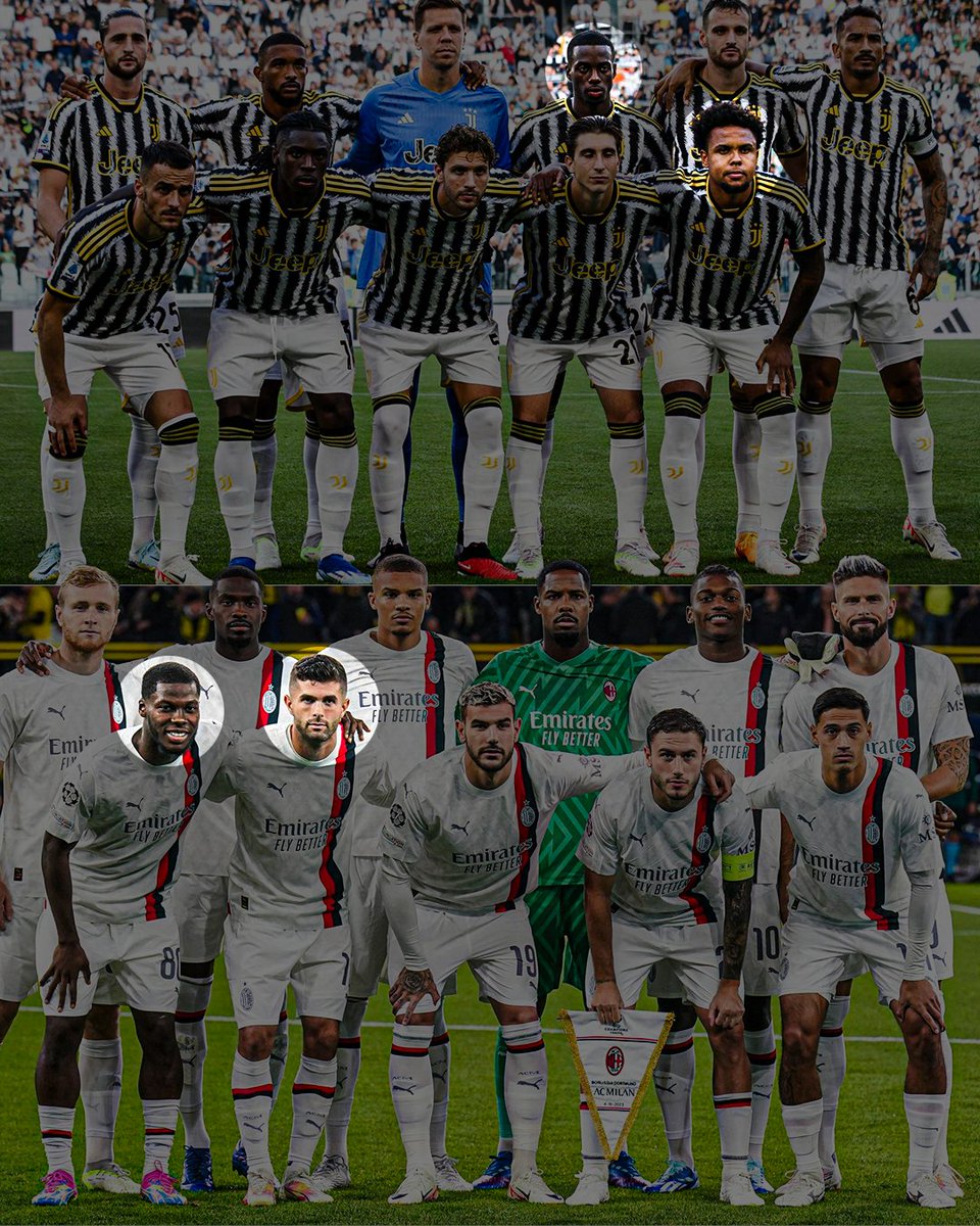 usmntonly's tweet photo. Four USMNT players are playing regularly at two of the current top three teams in Serie A.

🖤🤍 Weston McKennie &amp; Tim Weah at Juventus
♥️🖤 Christian Pulisic &amp; Yunus Musah at AC Milan

What a time to be alive 🇺🇸 https://t.co/hc7gTAXVoN