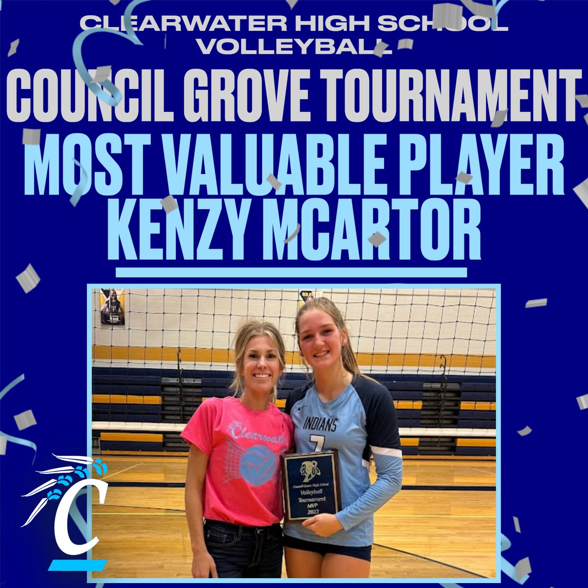 Congratulations Council Grove Tournament
MOST VALUABLE PLAYER
Clearwater JR Kenzy McArtor
#one264
