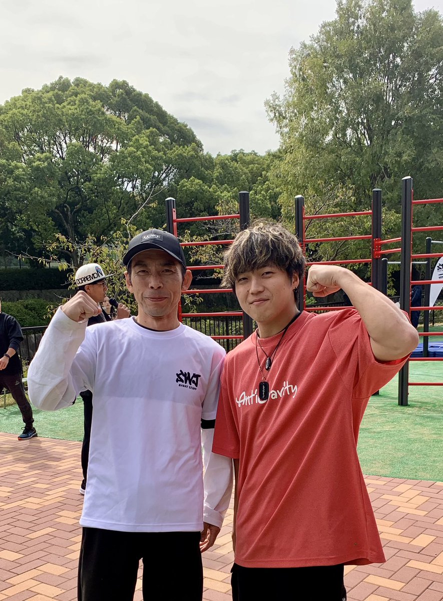 TOSHI01805445's tweet photo. めちゃくちゃ憧れてた、ずっとお会いしたかったお二方に会えた😭

強くてカッコよくて優しいマサトさんとサンペイさん💪💪💪
@OkunoSampei 
@masato_workout https://t.co/Xc9piAhW5j