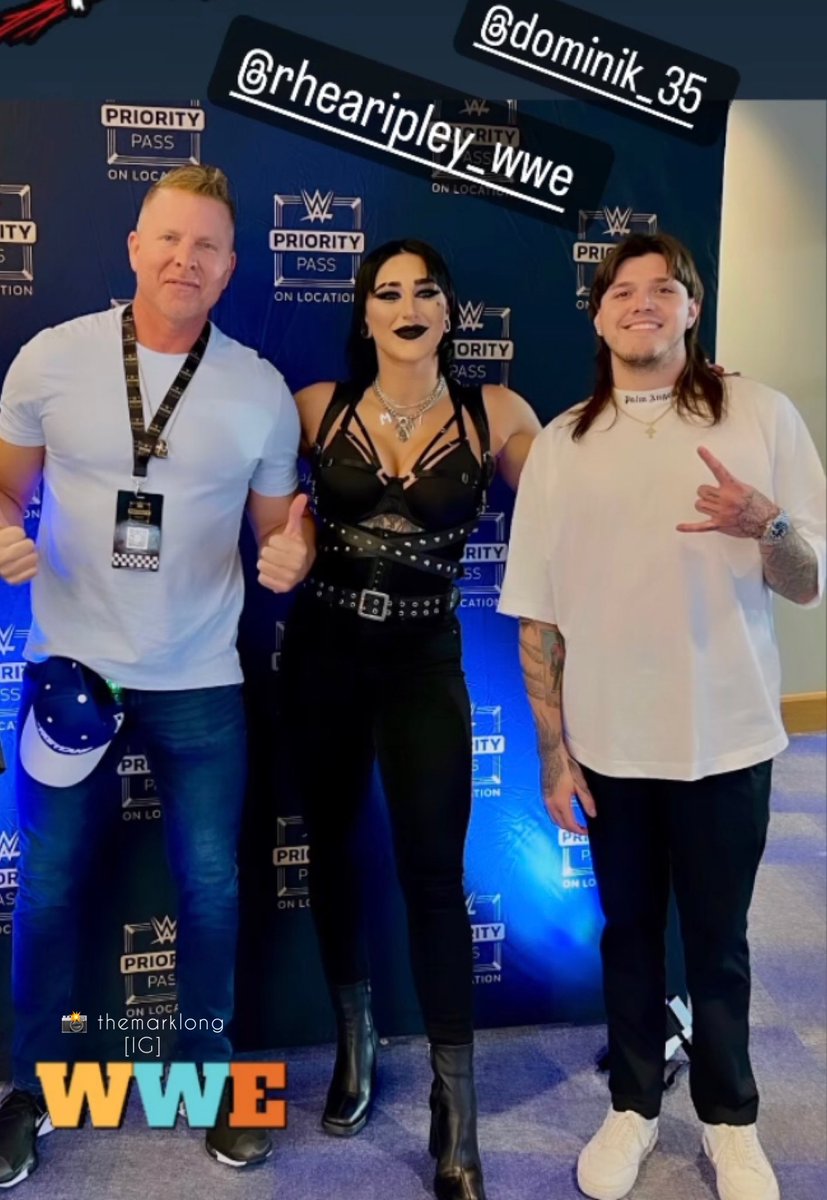DomMysterioFans's tweet image. Dominik Mysterio, Rhea Ripley &amp;amp; JD McDonagh with Fans
- VIP Experience -

#WWEFastlane | 🗓️10•7•23