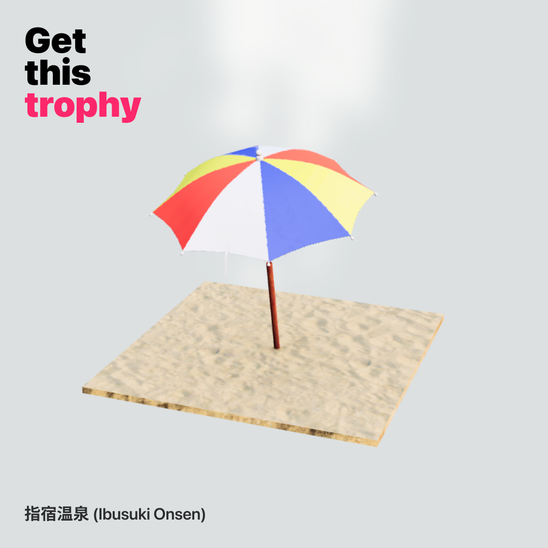 cybertrophy_cs's tweet photo. 🏆 FEATURED TROPHY: 指宿温泉 (Ibusuki Onsen)

Download the app and join DISCORD
☞ https://t.co/JPLx1RhbgO

#cybertrophy #DidYouKnow #featuredtrophy #Japan #Kagoshima #3d #augmentedreality #tourism #sunamushi #sandbath #bath #detoxify https://t.co/abOSrfFiHw