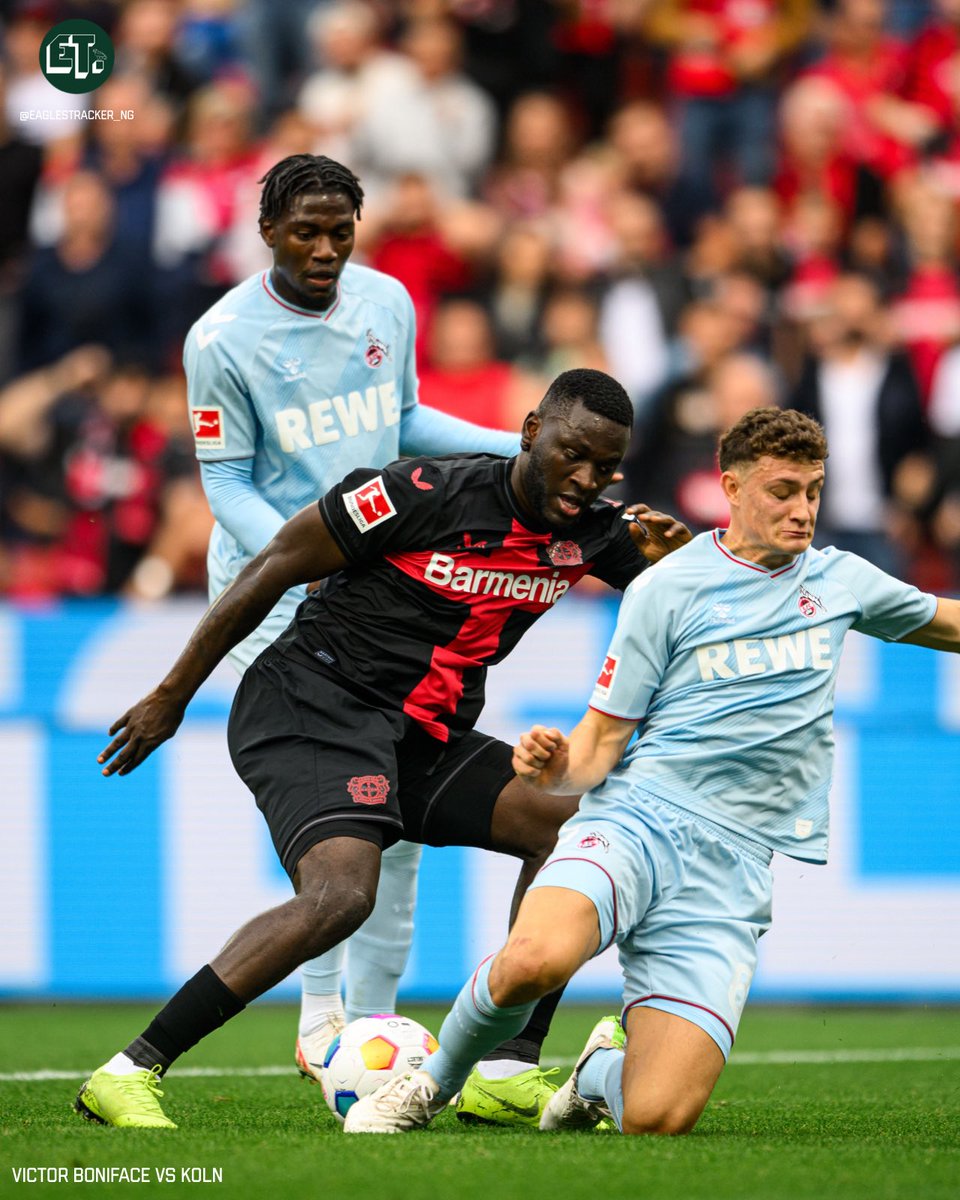 Victor Boniface nets his 7th Bundesliga goal of the season as Bayer Leverkusen cruise to a home win.

#B04KOE #Bundesliga