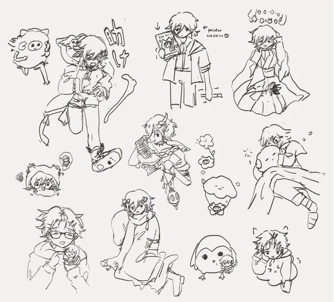 Collab art with Mickochi san! (@mickochibee)  Thank you for drawing with me🥰💓  (I love mood in the draft and I love your work; ;)