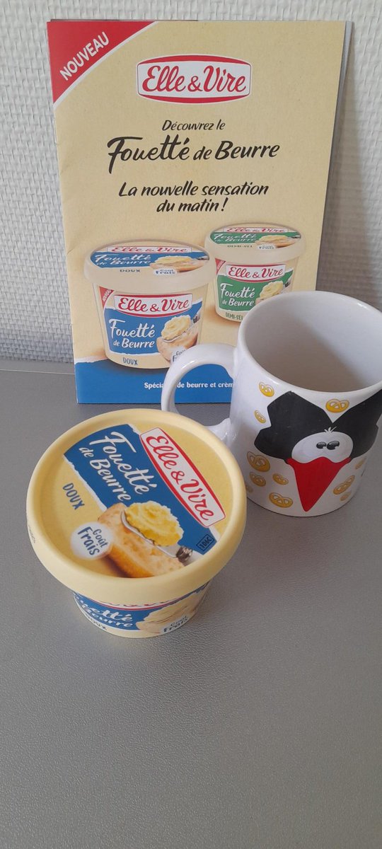 Sélectionnée pour tester le nouveau #beurre fouetté <a href="/ElleetVire/">Elle & Vire</a> Sa #texture est surprenante, et son #gout varie entre celui du beurre et celui de la #crème. Il existe en versions #doux et #salé 

#elleetvire #fouettedebeurre #nouvellesensationdumatin