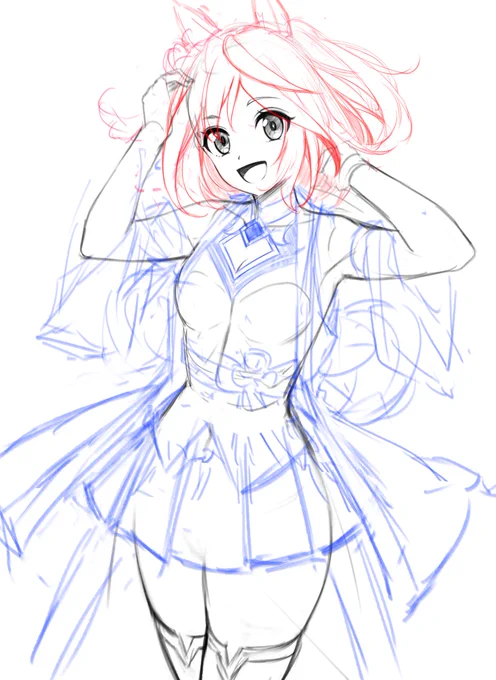 毎日お絵かき2184日目  まずはざっくり( ˘ω˘ )