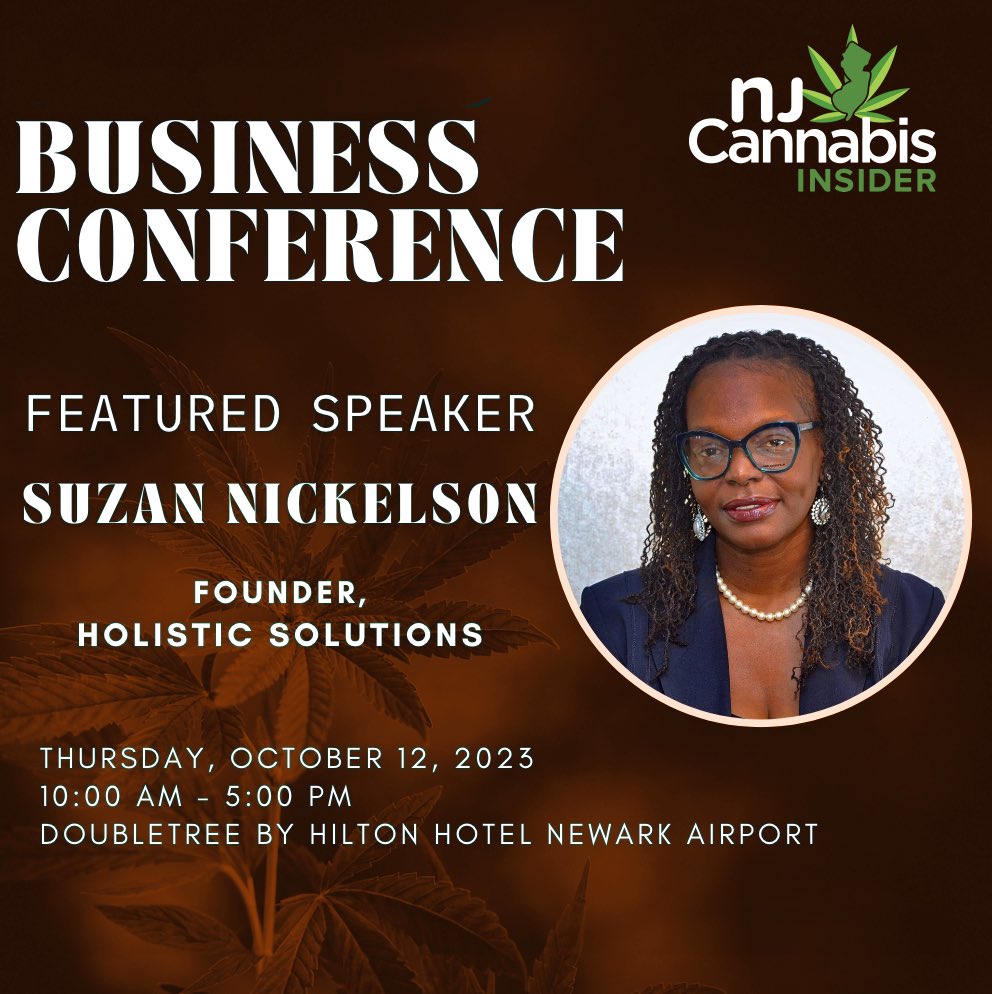 HolisticSolDisp's tweet photo. We're proud to sponsor
@InsiderCannabis Oct. 12 conference.Join us as our founder Suzan Nickelson shares insights into the evolving cannabis marketplace.

https://t.co/GAgARhY2of

#SocialEquity #HolisticSolutionsNJ
#NJDispensary https://t.co/m2lIGj5UhN
