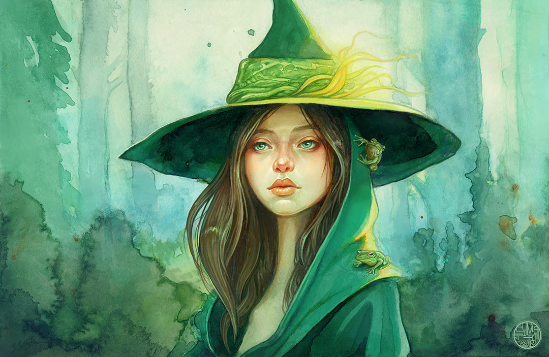 「"Green witch v1.2" by Syllie  」|DeviantArtのイラスト