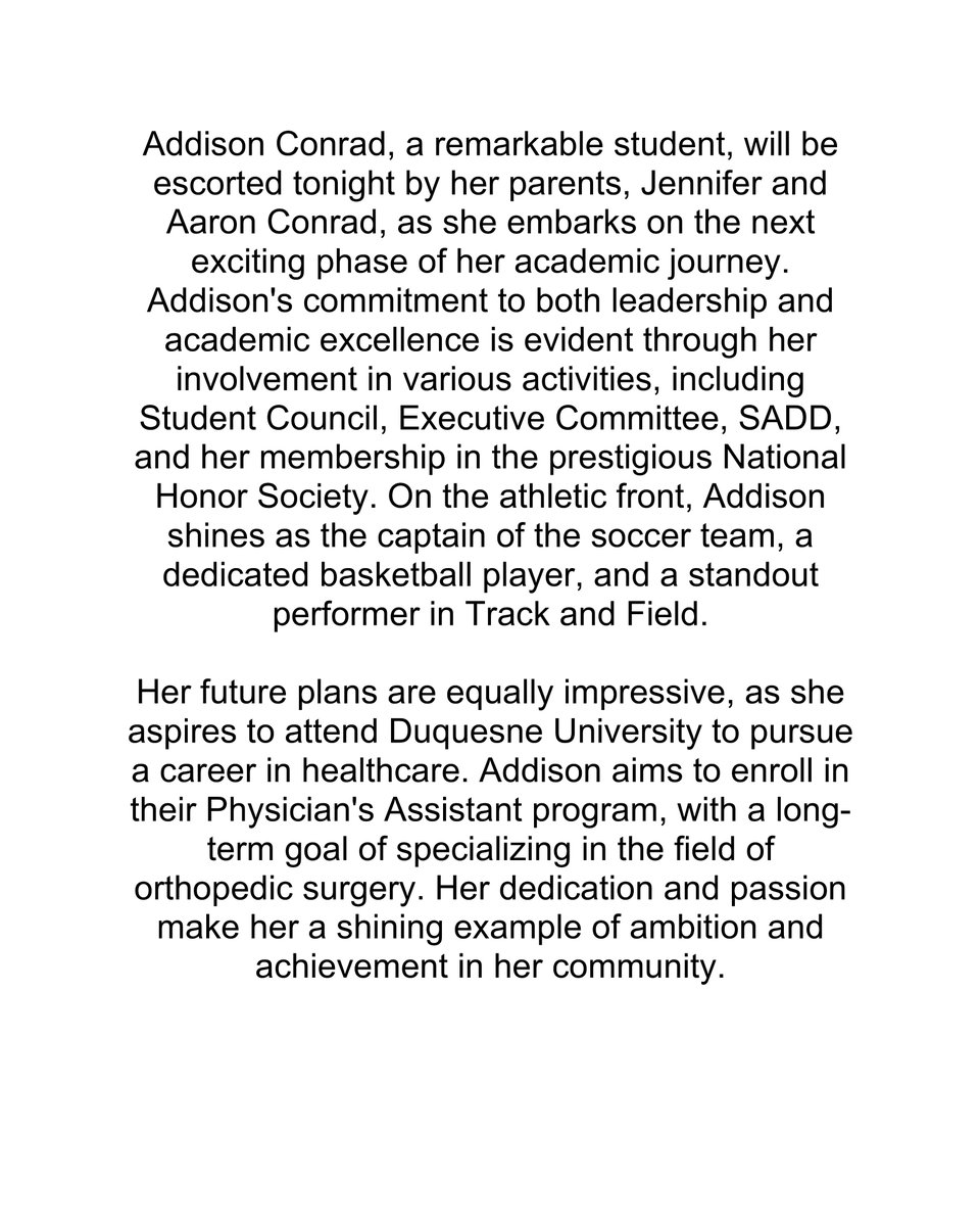 Addison Conrad | Senior Spotlight | <a href="/AddisonConrad3/">Adds</a>
<a href="/CharleroiSD/">Charleroi SD</a> @athletics_sd