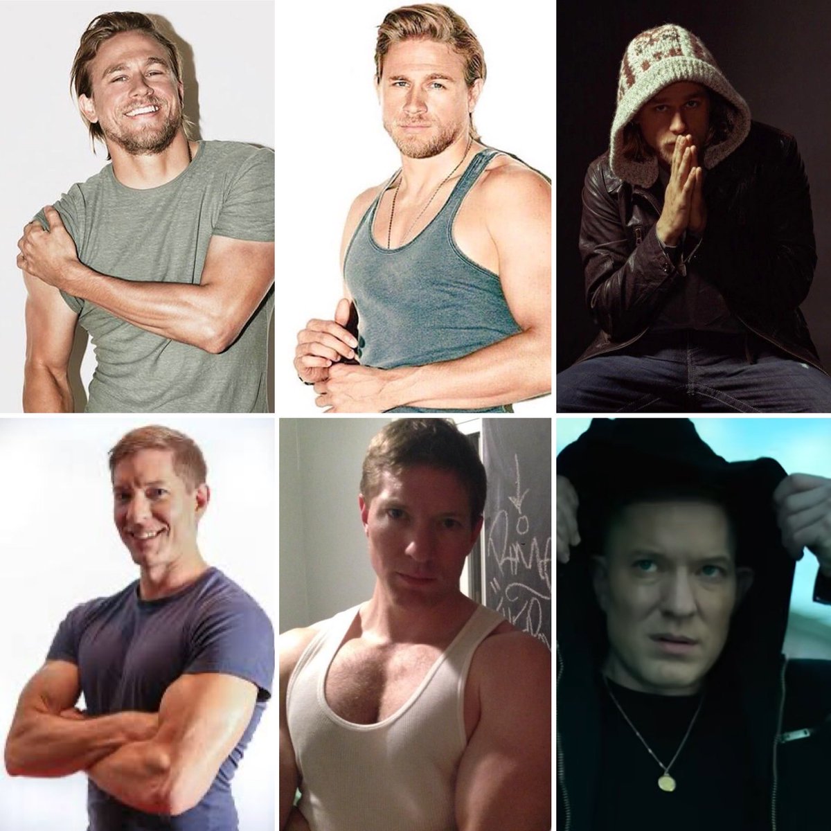 BlueFlamingos7's tweet photo. Doppelgänger anyone? 😂 #CharlieHunnam @JosephSikora4 #JaxTeller #TommyEgan #twinning @Power_STARZ @SonsofAnarchy #KingArthur @SOAMayanAddicts @ReaperCrew618 #TheGentlemoon #RebelMoon #canthide
#sexiestmenalive #testosteroneoverload https://t.co/iDdxJ18uAG