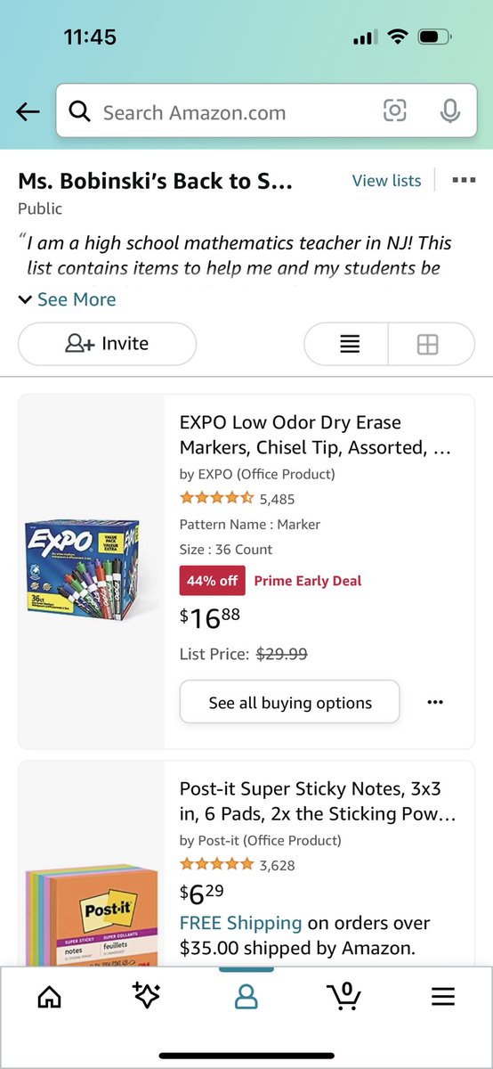 Early <a href="/amazon/">Amazon</a> prime day deal on this expo marker pack! Someone help me clear this item off my list! 🍎Thank you for support! Link to my list below⬇️

amazon.com/hz/wishlist/ls…

#clearthelist #teachertwitter #Amazon #AmazonDeals #AmazonPrime
