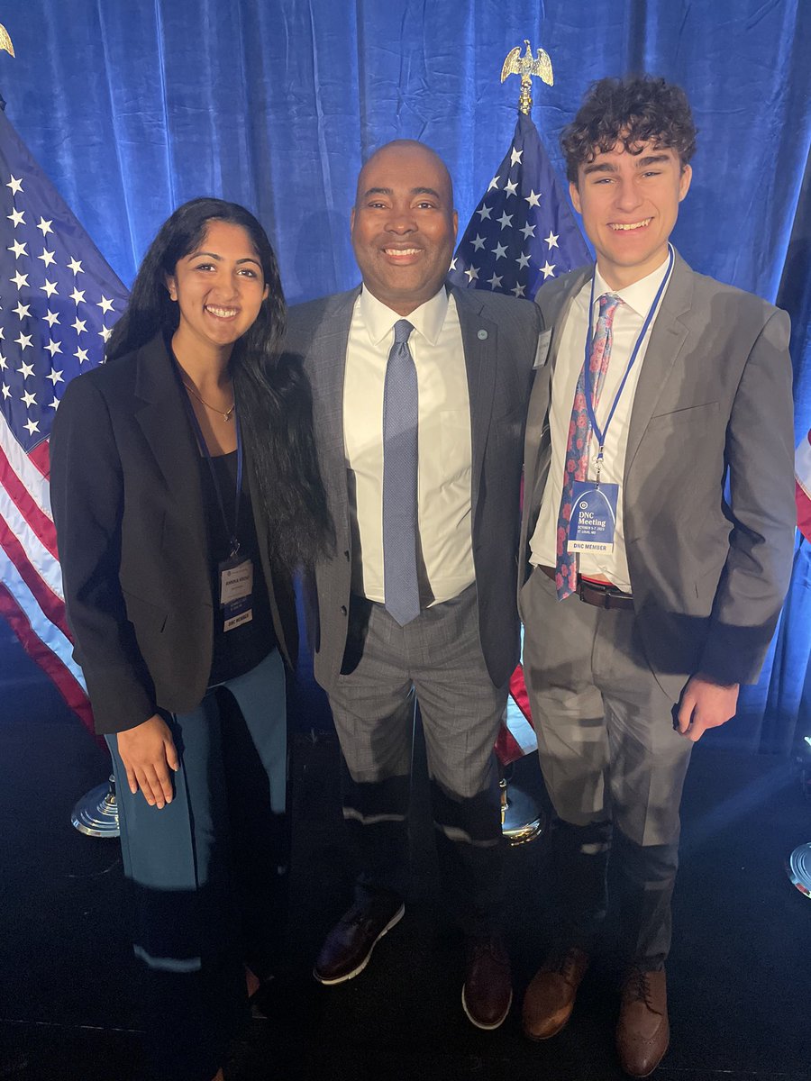 Thank you <a href="/harrisonjaime/">Jaime Harrison</a> for welcoming young leaders to the party! As one of the youngest members on the Democratic National Committee this year, I have made it a goal to advocate for youth voter outreach. Each day, <a href="/hsdems/">High School Democrats of America</a> is reaching young voters wherever they are at.