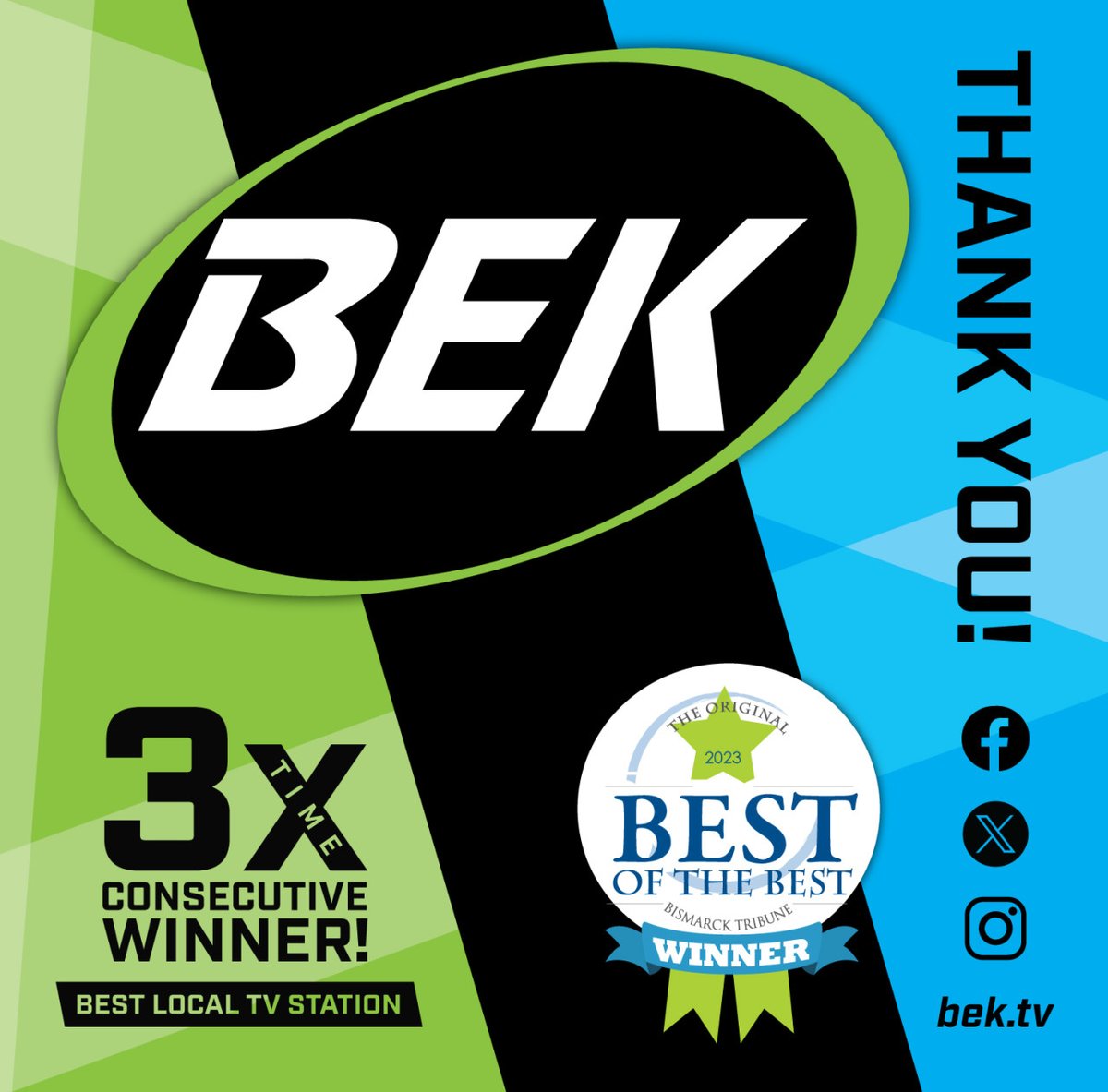 NoApologiesBEK's tweet photo. Here's to you! 🥂 Celebrating 3 years as your preferred local TV station. Thank you for your continued trust in BEK TV. https://t.co/wBrgoRV1G3