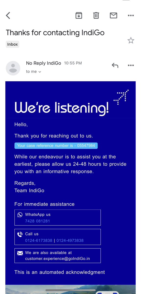 PAMELA (@pamelabhutoria) on Twitter photo This is the response from
<a href="/IndiGo6E/">IndiGo</a> when a passenger has been harrased due to their incompetence and complete absence at an international destination .. is it even legal <a href="/INDIANAVIATION8/">INDIAN AVIATION</a> <a href="/IndianEmbJkt/">India in Indonesia</a> there has been no help from airport authorities and <a href="/IndiGo6E/">IndiGo</a> This is the response from
<a href="/IndiGo6E/">IndiGo</a> when a passenger has been harrased due to their incompetence and complete absence at an international destination .. is it even legal <a href="/INDIANAVIATION8/">INDIAN AVIATION</a> <a href="/IndianEmbJkt/">India in Indonesia</a> there has been no help from airport authorities and <a href="/IndiGo6E/">IndiGo</a>