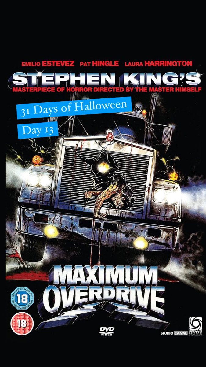 Heather14305099's tweet image. #31DaysOfHalloween Day 12: #MaximumOverdrive. This will be a first watch for me. I would love to hear your thoughts if you’ve seen it.