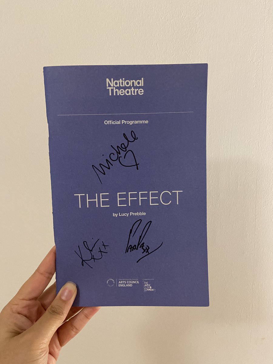 The Effect is absolutely brilliant, I’d highly recommend - wish we hadn’t gone on closing night so I could’ve seen it again. 

We even met some of the cast after who kindly signed our programmes😊