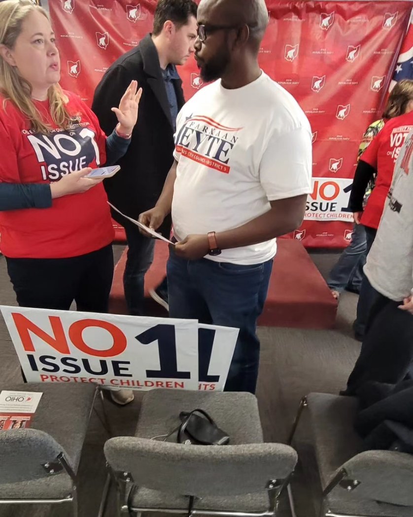 jeyte4us's tweet photo. At rally, where we received support and we support protecting the parant rights  vot no on Issue 1 @FrankLaRose https://t.co/1LkBpBUhEl