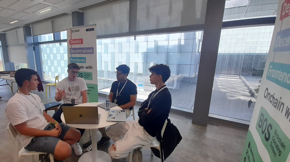 NEARDevHub's tweet photo. 🏆🎉Congratulations to the #NEAR track winners at the @BlockandChange Madrid hackathon!

🥇Packet @javieerios @xRozzo
🥉BlockGala

Thank you so much for hacking with us!

See you soon!🚀
#NEARCon #theBOS #ETHLDN #Devconnect https://t.co/HaS5QTEClq