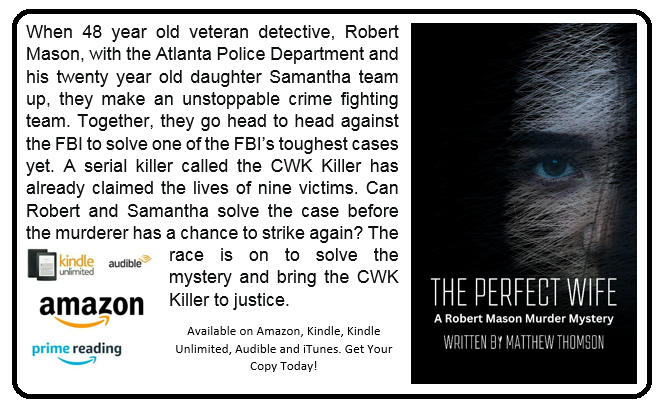 AuthorThomson's tweet photo. Announcement!  For the next five days you can receive a FREE copy of my newest book The Perfect Wife:  A Robert Mason Murder Mystery on Kindle!  Follow this link to get your copy today! 
https://t.co/kFMYOpObs8   FREE from 10/8/23 to 10/12/23 only! https://t.co/aLXDUvvLa6