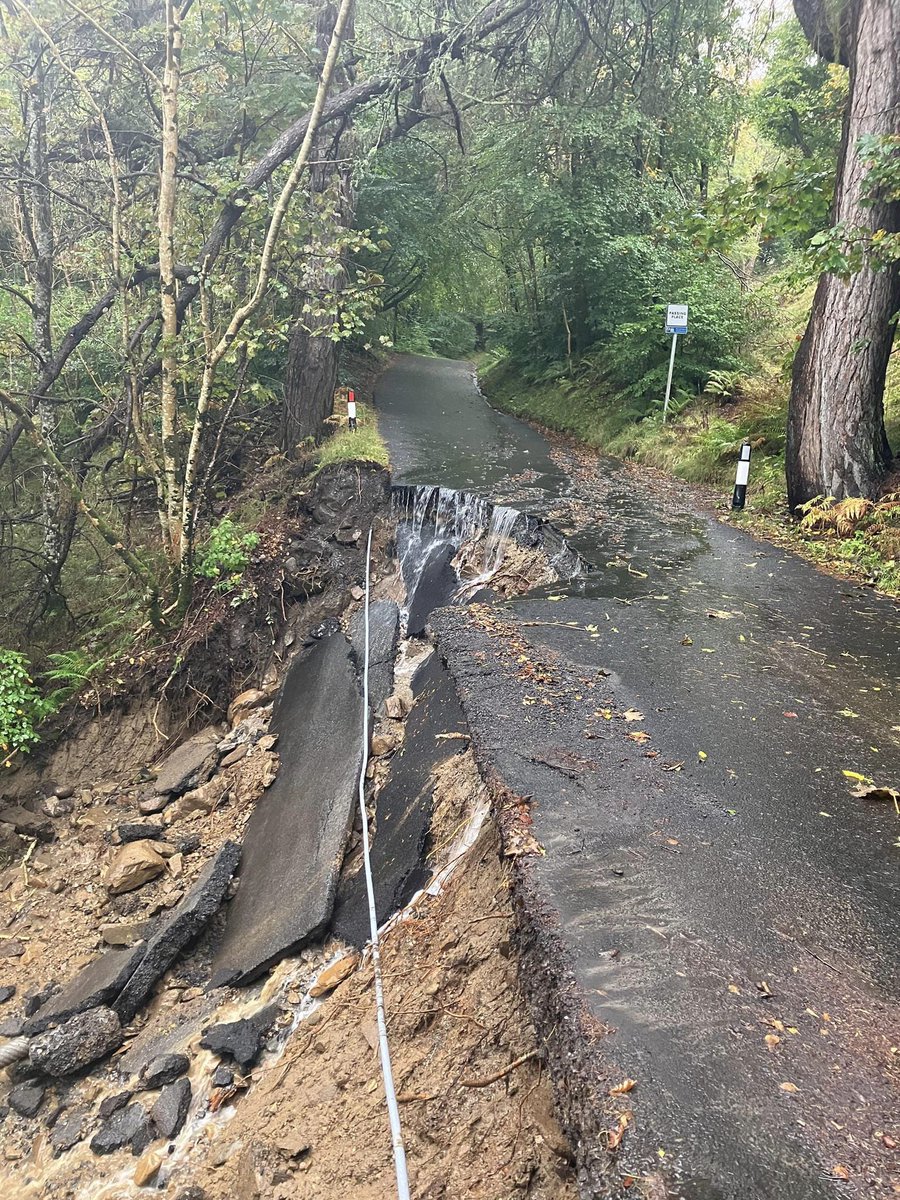 theiaincameron's tweet photo. Looks like the Glen Lyon road will be out of bounds for a while to hillwalkers. Access to Invervar will need to be via the Ben Lawers road. 

(Photo sent to me by a friend so don’t know where the credit is due.) https://t.co/1HyDSrzVbM