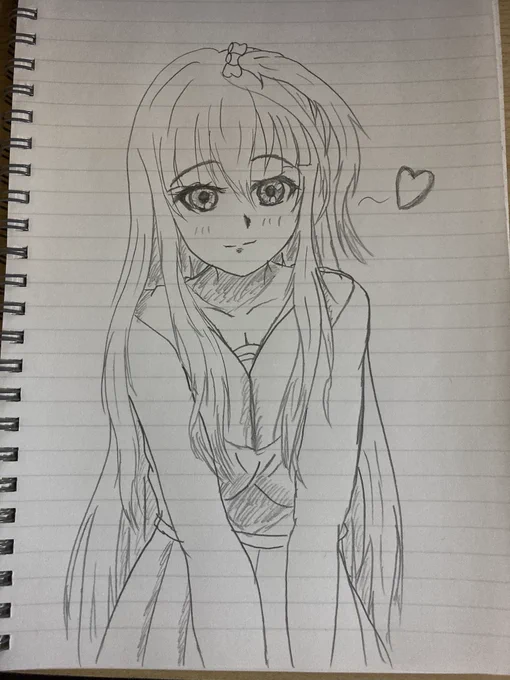 落書きを思うまま、 気ままに描くと彼女(推し)になる😊 たっぷり時間が出来たらしっかり描いてあげよう🥰