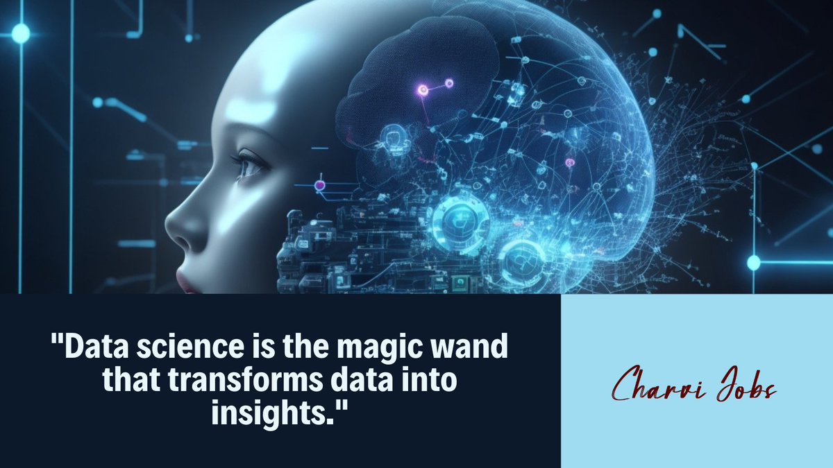 santoshramam's tweet photo. 🧙‍♂️✨📊🪄📈🔍 🎩🔮📉Data science is the magic wand that transforms data into insights 🧬🔍🧙‍♀️🌟📚🧐.
#DataMagic #InsightTransformation #DataScienceWizardry #DataToInsights #AnalyticsMagic #DataAlchemy #InsightGeneration #DataWizard #DataEnchantment https://t.co/nGNLe6WMAs