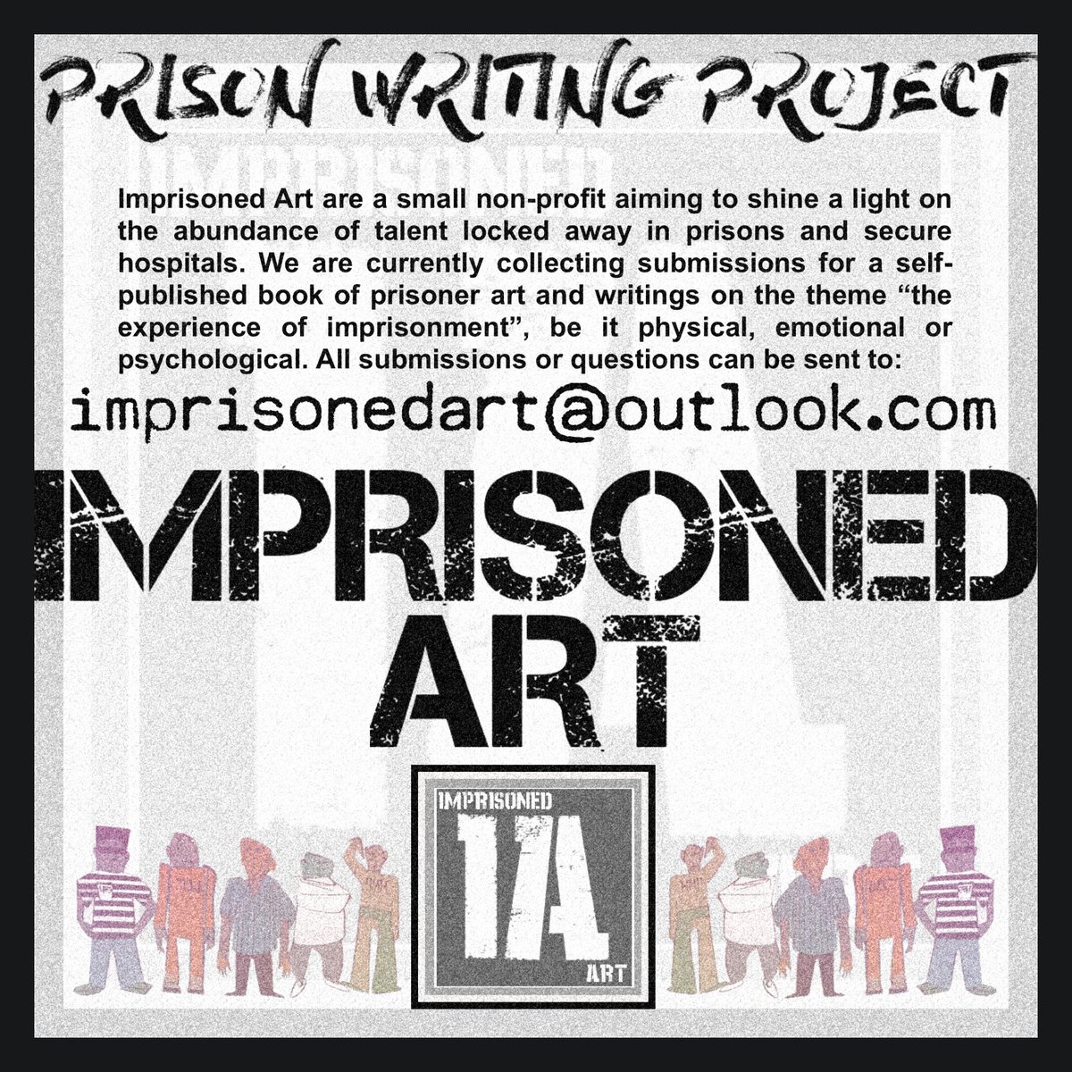 imprisonedart's tweet photo. Please repost
An exciting opportunity for prison writers past and present to get their creative writing into an actual published book. Please get in touch
#prison #prisonart #art #artists #poetry #poems #WritingCommunity #creativity #imprisonedart https://t.co/npprLa9enQ