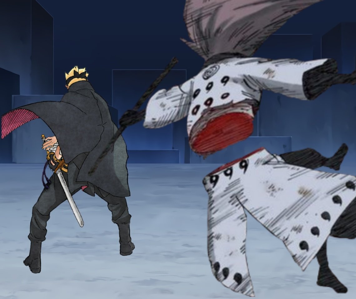 howlxithree's tweet image. This is lowkey what would happen if Teen Boruto ran into Madara 😭😭