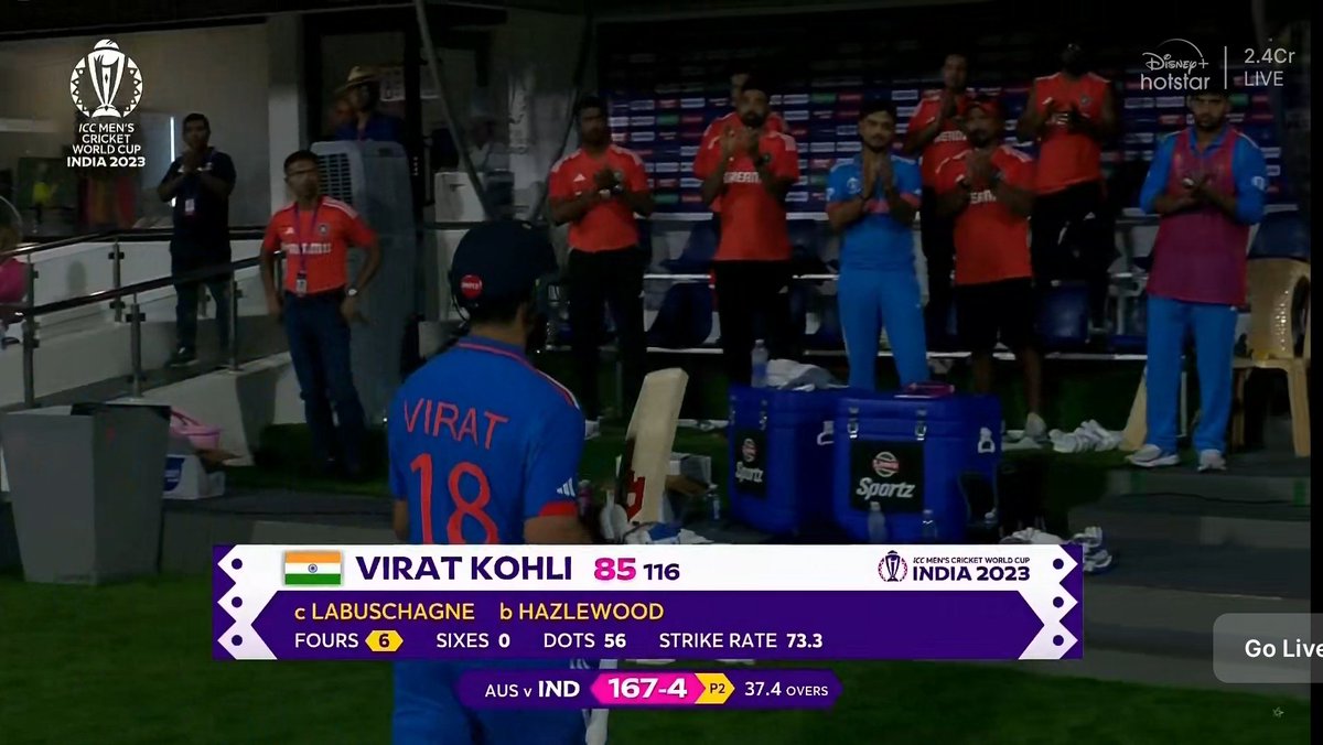 mufaddal_vohra's tweet photo. Virat Kohli walking off after delivering on the hopes of 1.3 billion people. https://t.co/se0m3fb8BT