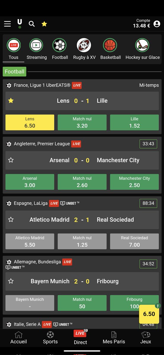 ndachez's tweet photo. @UnibetFrance C'est vraiment un truc de p*** de mettre la côte au même endroit que le btn de validation du pari... l'appli galère, nouveau clic sur la côte mais non en fait, le pari se valide car dans la ms qui suit c'est passé sur la fenêtre de validation ! @ANJ_FR !? #RCLLOSC https://t.co/U9ooZ9CELl