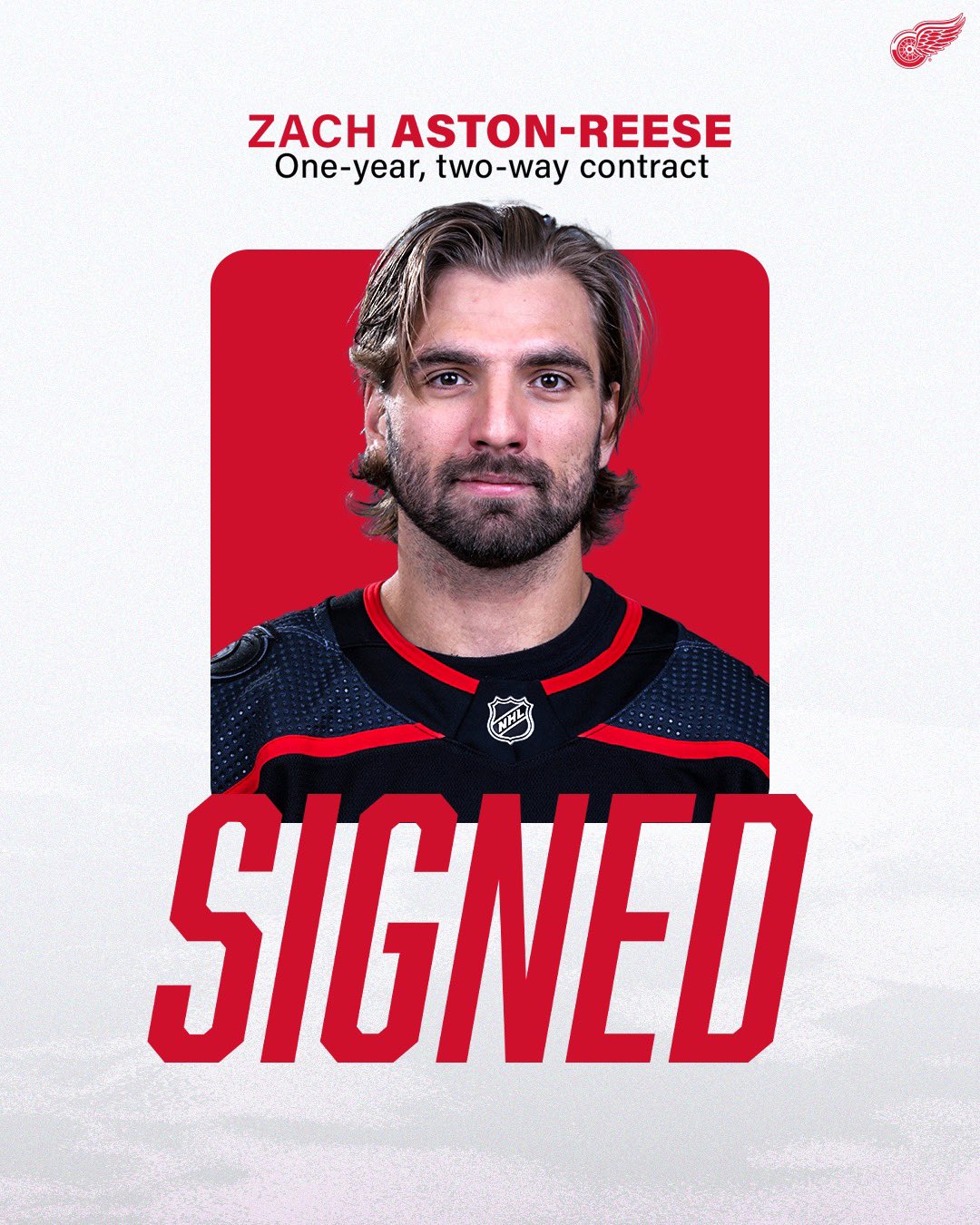 Detroit Red Wings Sign Zach Aston-Reese