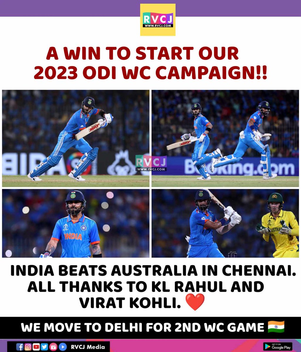 RVCJ_FB's tweet photo. India beats Australia by 6 Wickets
#INDvsAUS #ODIWorldCup2023 #ICCWorldCup2023 #INDvAUS https://t.co/6PMn9w7Ar3