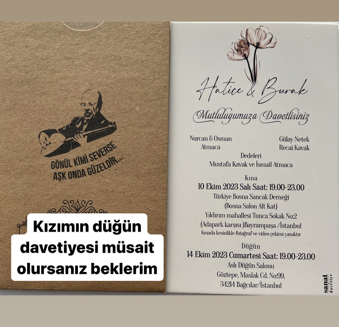 Tüm dostlarımı beklerim