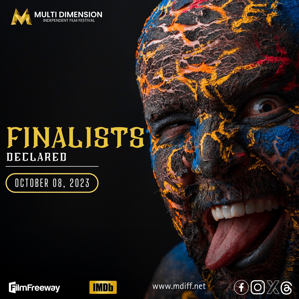 MDIFF21's tweet photo. September 2023 Finalists Announced! 

Congratulations to all finalists! Best of luck, and may your hard work pay off!

#mdiff #filmfestival #finalists #SupportIndieFilm #finalist #multidimension https://t.co/YzEbWhdZS4