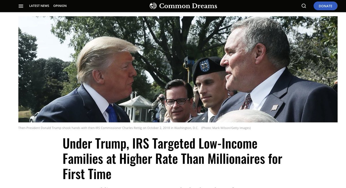 Here in plain speak- tRump targets Poor. 
The GOP has been waging a financial coup under tRump & now they fear the accountability-  
So, they lie & burn it down to hide their crimes. 
Truth will never die. 
commondreams.org/news/trump-irs…
#trumptraitor #goptreason #trumpcrime #gopcrime