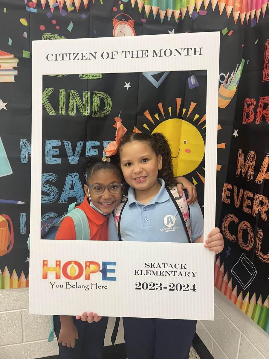 When you and a bestie are both recognized for Citizen of the Month! ❤️ #seatack #livethedream #achievabledream #doughnutswithdreamers #responsibility #smilesformiles #youbelonghere